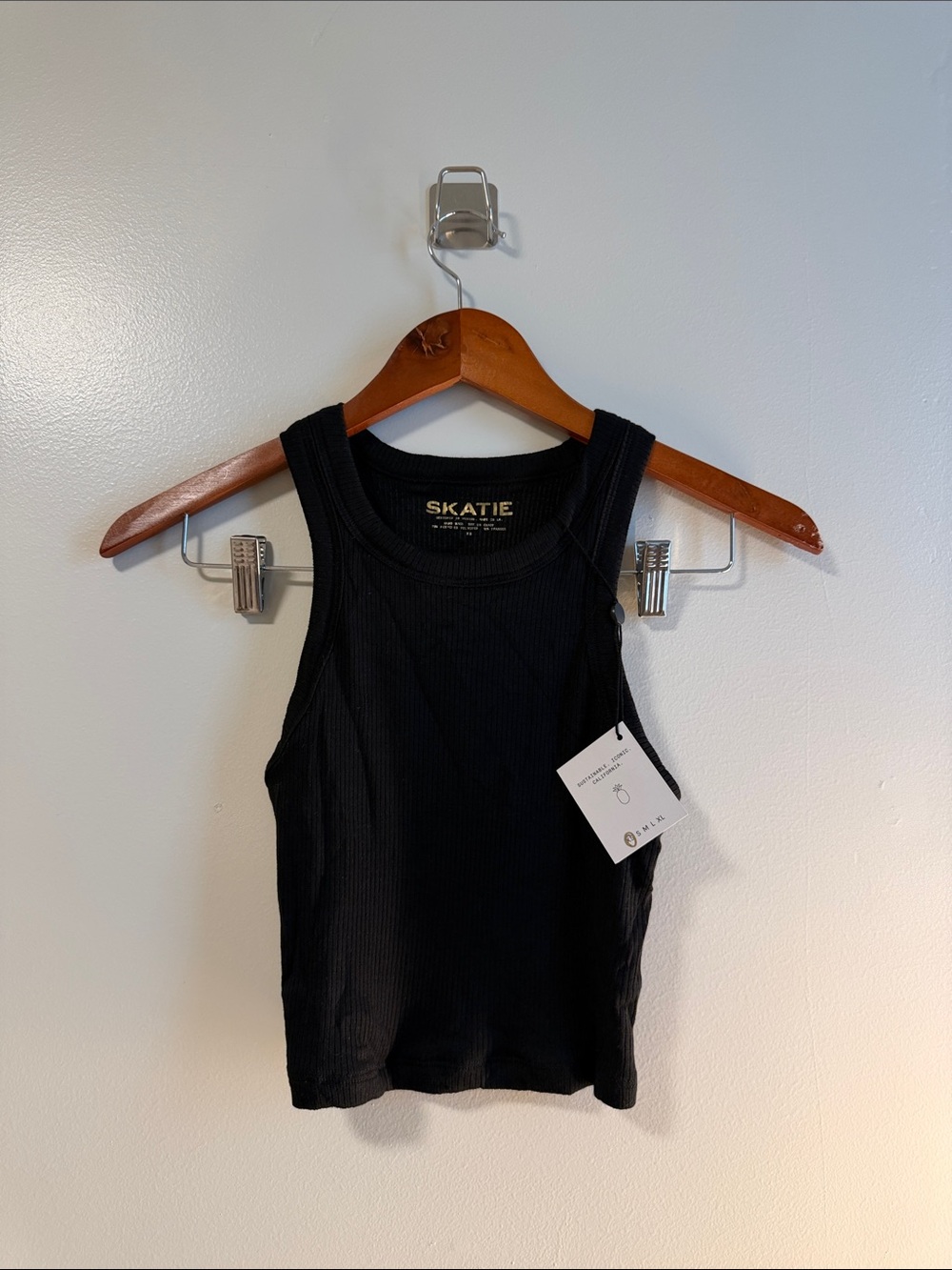 Skatie Women's Monica Ribbed Crop Tank top xs - Picture 6 of 6